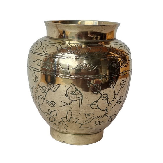 Image 1 of Vaso cinese di metà secolo in ottone