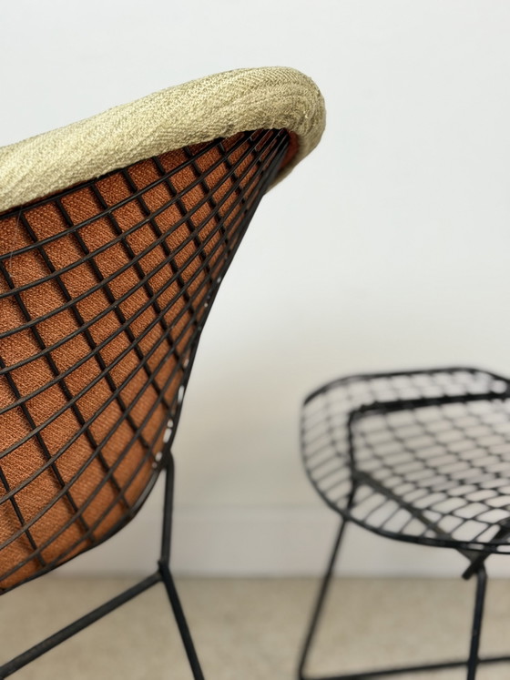 Image 1 of DIAMOND CHAIR & OTTOMAN HARRY BERTOIA POUR KNOLL