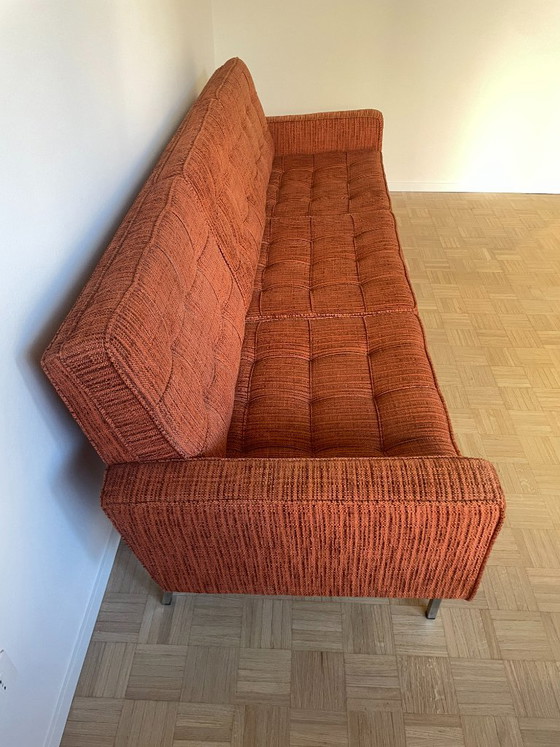 Florence Knoll Bank Couch 65a – 3-5 zitsbanken, Textiel, Chroom (photo 3 of 5)