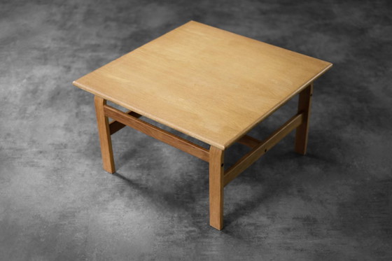 Image 1 of Vintage Mid-Century Scandinavian Modern Low Brown Oak Coffee Table by Karl-Erik Ekselius for JOC Vetlanda, 1960s