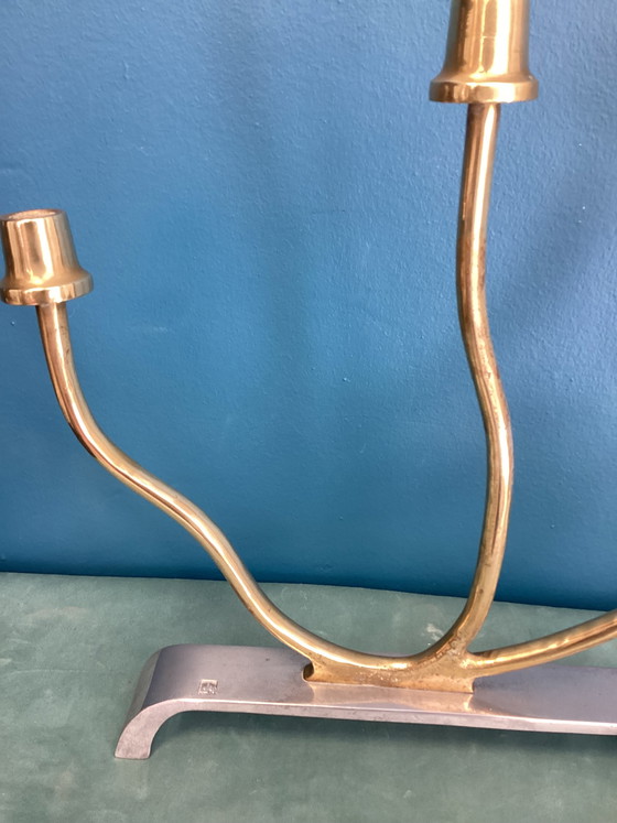 Image 1 of Candelabro David Marshall. Bellissimo design sinuoso. Marchio impresso.