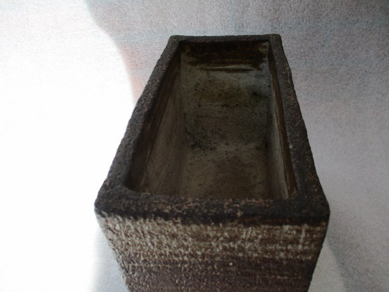 Image 1 of Jardinera marrón/beige, Potterij Zaalberg, De Rijn (1950-1960), Marcada, NL.