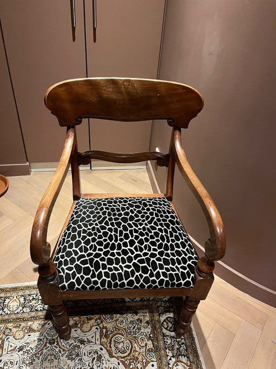 Antieke Regency Style Desk Chair – Dining chairs, Textile, Wood (photo 2 of 8)