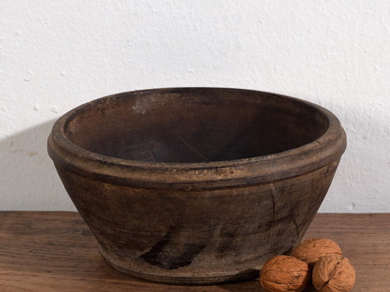 Cuenco antiguo de madera maciza (c.1900) #16 (photo 2 of 22)