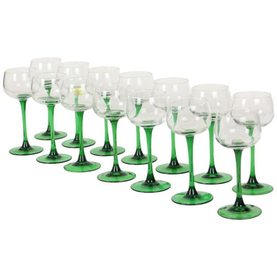 Image 1 of Set Van 14 Vintage Luminarc Wijnglazen