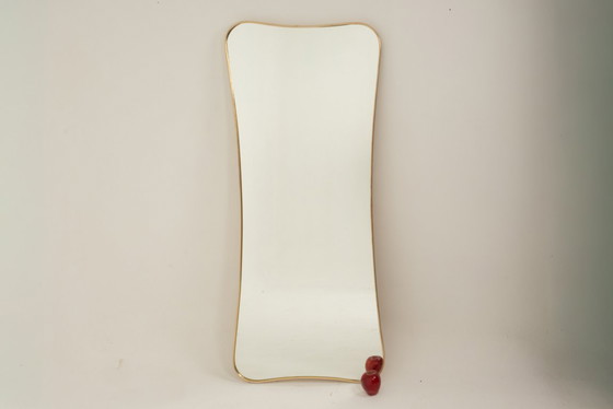 Image 1 of Specchio in ottone dorato nello stile di Gio Ponti. Anni '80 o '90.