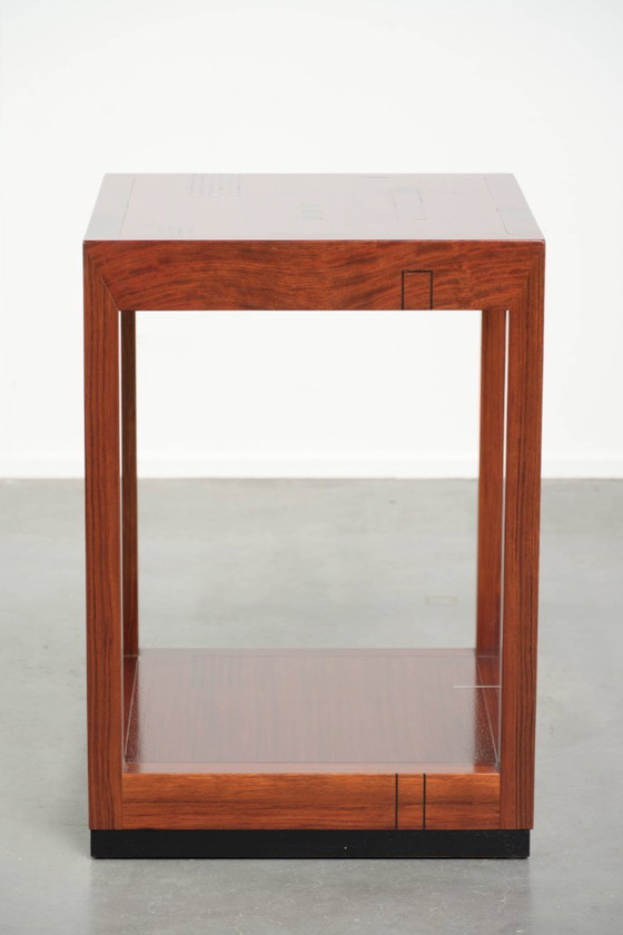 Image 1 of Table d'appoint carrée haute exceptionnelle, modèle Schuitema de la série Decoforma, de style Art Déco.
