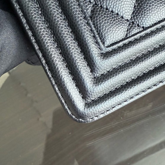 Image 1 of Chanel Boy Small - Caviar Quilted Black Ruthenium Silver Hardware