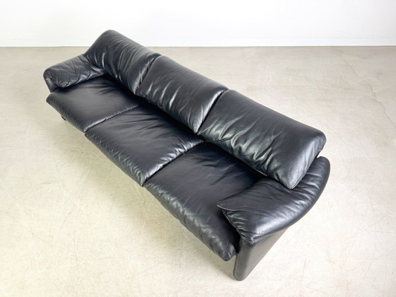 Image 1 of Cassina Maralunga Dreisitzer Sofa Couch Vico Magistretti Leder