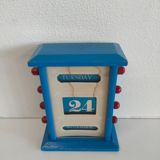 Image 1 of Antieke 'eeuwigdurende' tafel rol kalender