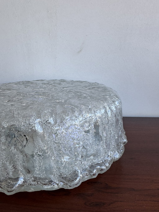 Glashütte Limburg Flush Mount Model 2822 – Textured XXL Ice Glass Brilliance