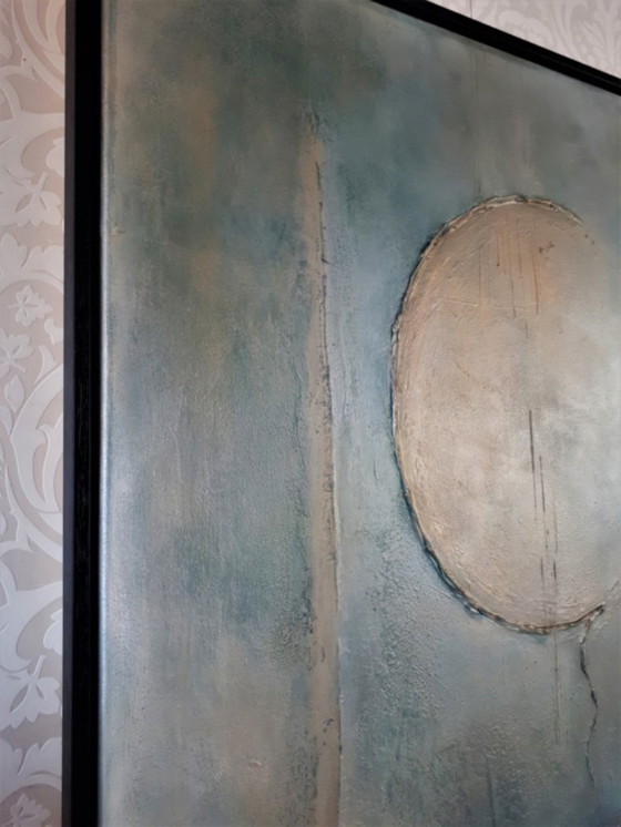 Image 1 of Frances Eckhardt - handgeschilde kunst hedendaags abstract figuratief schilderij 70x140 cm