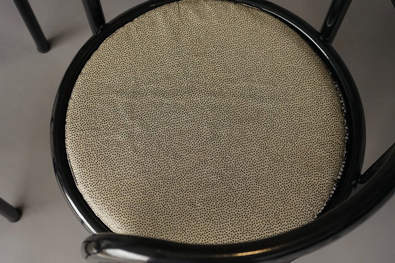 Image 1 of Juego de cuatro sillas negras 'Locus Solus' de Gae Aulenti para Poltronova, años 60