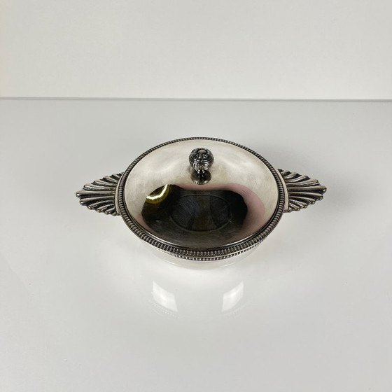 Image 1 of Silver-plated sugar bowl, Art Deco style – 20th century