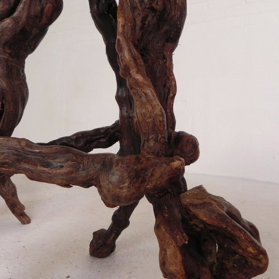 Image 1 of Ensemble de 3 tabourets de bar vintage en fibres végétales, années 1960