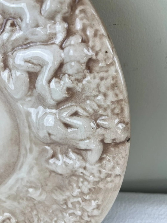 Conjunto Capodimonte – Cuenco sobre pedestal y plato decorativo – Porcelain, Ceramic (photo 7 of 14)