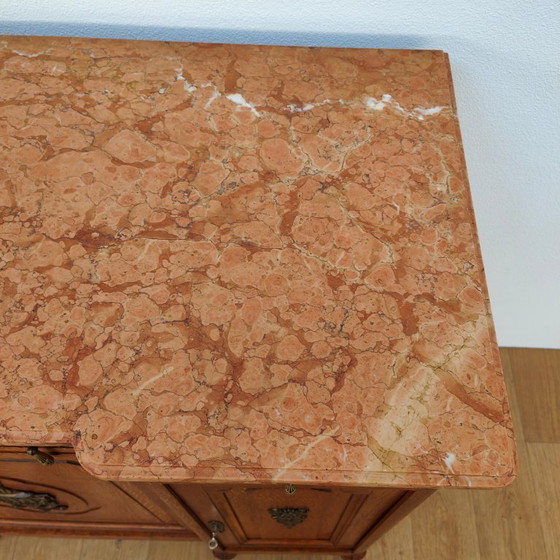 Image 1 of Antique vintage sideboard chest of drawers bathroom vanity with marble top