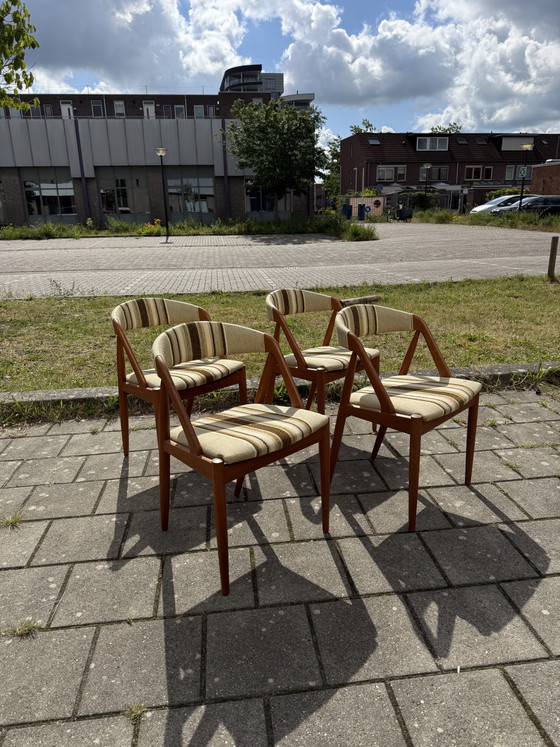 Image 1 of Set di 4 sedie da pranzo vintage, Kai Kristiansen '60