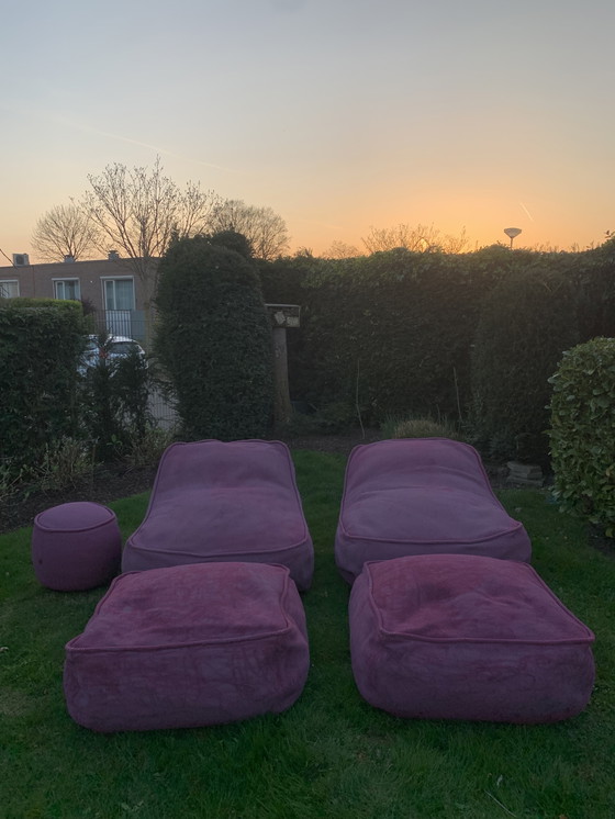 Image 1 of Floats and poufs with side table by Paola Lenti