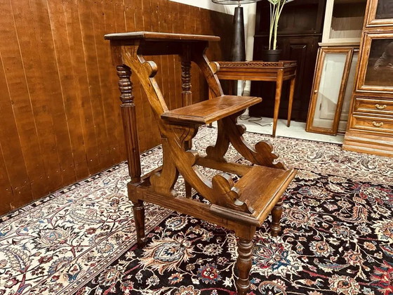 Escalier de bibliothèque classique, Tabourets, Bois (photo 6 sur 8)