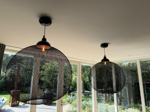 2 lámparas colgantes Moooi Non Random D71 – Negras – hanglampen, Fiberglass