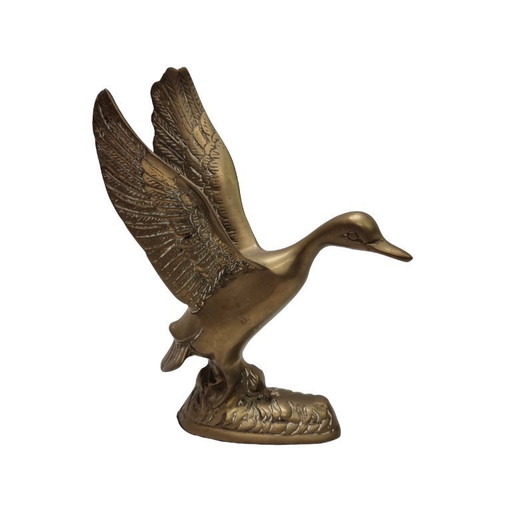 Vintage brass duck