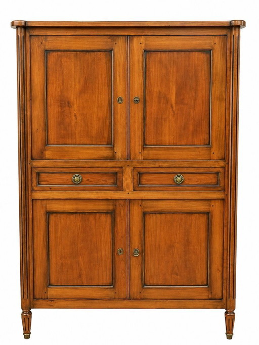 Louis XVI style sideboard with brass hardware