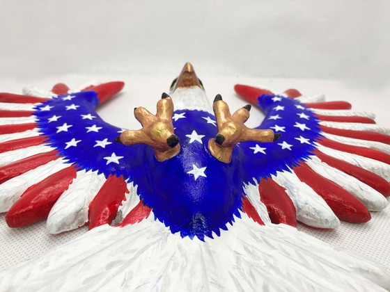 Image 1 of American patriot eagle. Handcrafted by the artist.