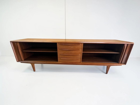 Rare Bernhard Pedersen (BPS-M) Teak Sideboard Model 1560, Denmark 1960s, 250 cm, Tambour Doors, Mid Century (photo 4 of 15)