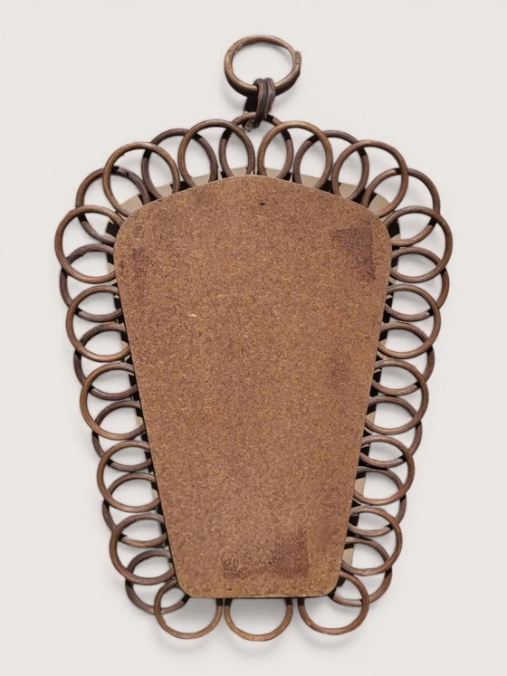 Vintage rotan spiegel – Wicker, Rattan (photo 3 of 4)