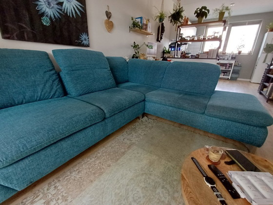 Image 1 of Geräumiges Ecksofa in petrolfarbenem Stoff