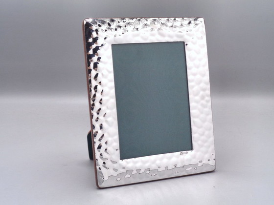 Image 1 of Handgemaakt, gehamerd, verzilverd metalen frame, binnenmaat 9x13 cm