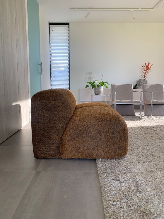 Image 1 of Divano lounge scultoreo - Unica in bouclé kiwi (2 posti, 140 cm)