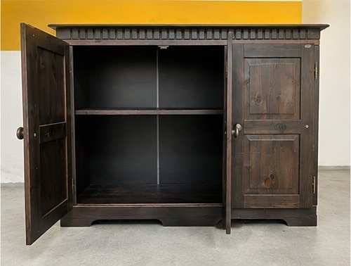 Commode rustique – Buffet bas, Bois, Laiton (photo 2 of 5)