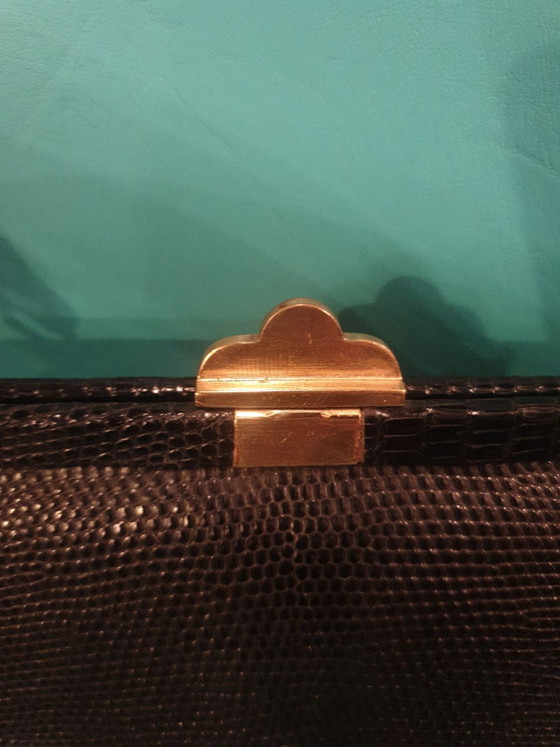 Borsa a mano vintage, Borse a mano, Pelle, Metallo, Nero (foto 3 di 5)