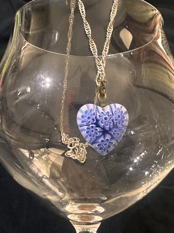 Splendid Murano glass pendant with silver chain – Decorative Objects, Metal (photo 3 of 10)
