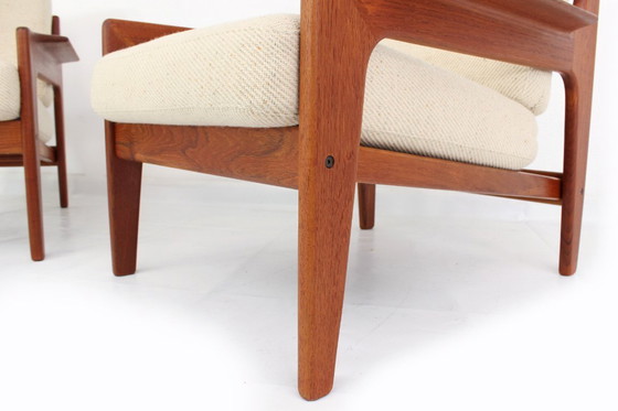 Image 1 of come nuova, 2x Arne Wahl Iversen f. Komfort, poltrona danese in teak della metà del secolo scorso, poltrona vintage, rivestiment