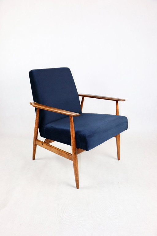 Vintage blauwe vos fauteuil, 1970