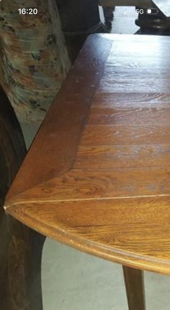 Image 1 of Bannink Art Nouveau cherry wood dining table