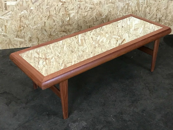 Image 1 of 60er 70er Jahre Teak Tisch Couchtisch Coffee Table Danish Design with Mirror 60s