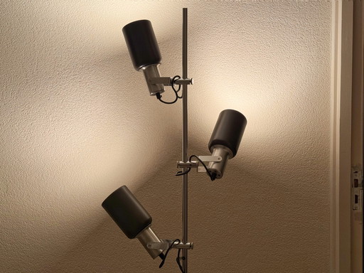 Lampadaire vintage Anvia Brown, trois spots ajustables, Space Age Retro Sixties