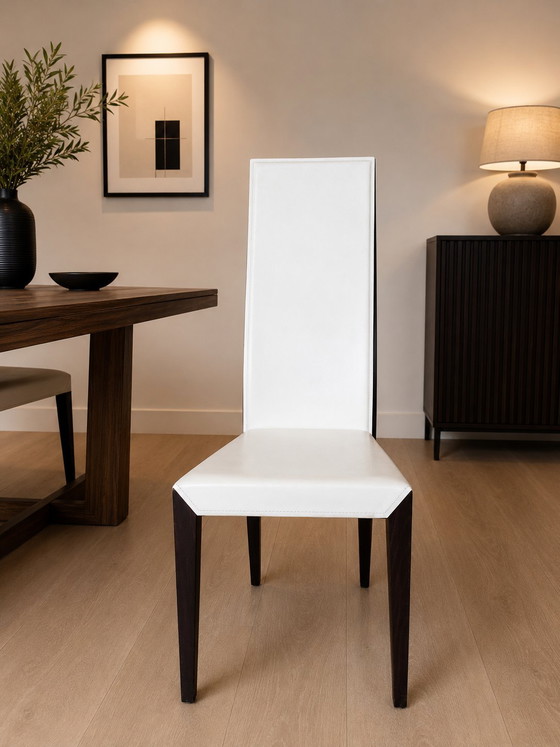 Image 1 of Set van 4 Cattelan Italia stoelen - Wit leer