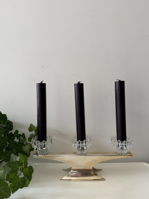Mid Century Kandelaar – kandelaars en kaarsen, Glass, Metal