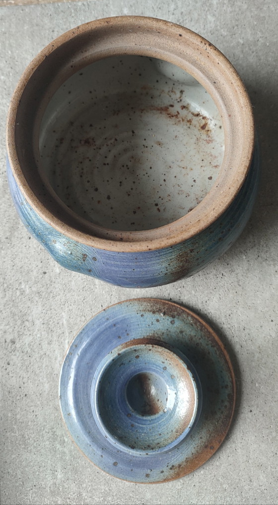 Image 1 of Vintage geglazuurd aardewerk servies, gesigneerd Béceleuf