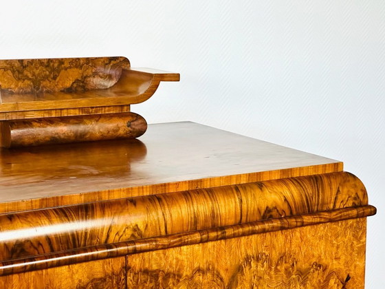 Image 1 of Sideboard im Art-Deco-Stil aus Nussbaummaserholz, Frankreich, 1930
