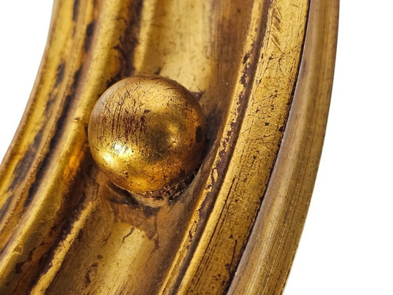 Image 1 of Miroir de majordome - « Girandole » - Style Régence - Miroir doré - Seconde moitié du XXe siècle