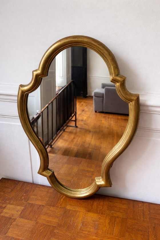 Image 1 of Miroir baroque en bois doré