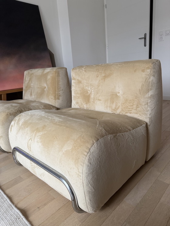 Image 1 of Tubular lounge chairs by Adriano Piazzesi, 1970