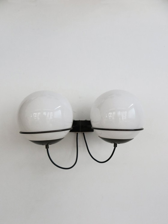 Wall light in metal and glass by Candle, Italy, 1960s, White (photo 4 of 15)