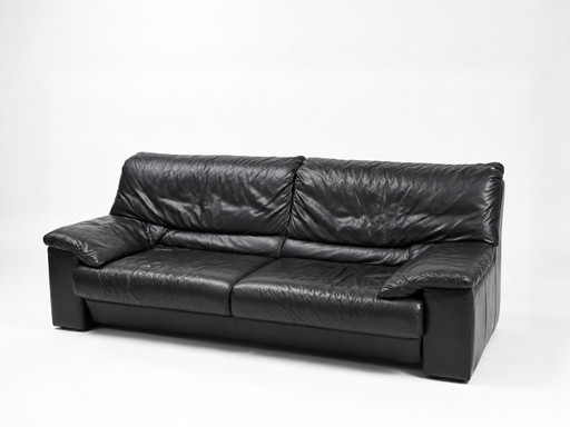 Divano vintage in pelle Durlet a 3 posti